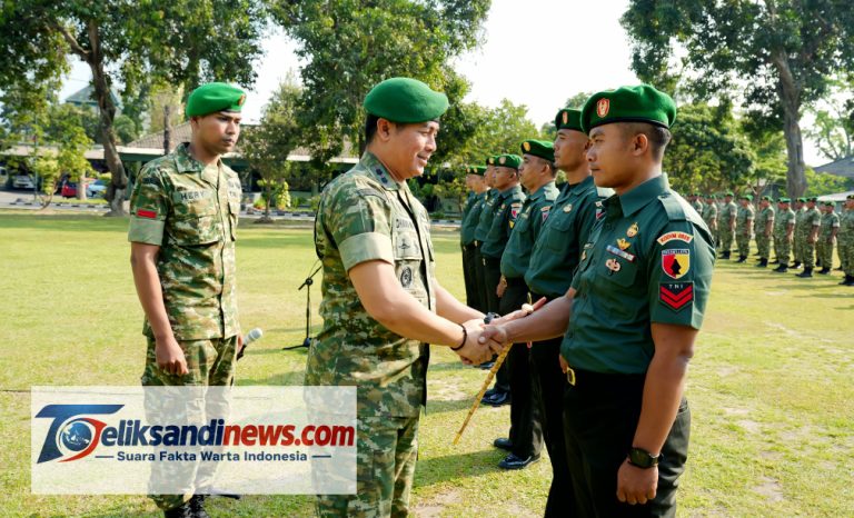 Kenaikan Pangkat Jadi Momentum Tingkatkan Pengabdian, Dandim 0809/Kediri Pimpin Upacara